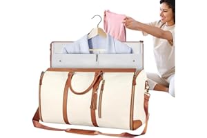 YAZTAUHO Garment Bag For Travel, Convertible Garment Bag, Garment Duffel Bag, Convertible Carry Garment Bag, Garment Bags For Clothes Travel, 2 In 1 Hanging Suitcase Suit Bag For Women & Men