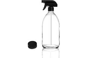 Fam Organic 300ml Clear Glass Spray Bottles - Ideal for Aromatherapy, Skin Care, and Cleaning – BPA-Free, Eco-friendly, Refillable, with Durable Trigger Sprayer (Clear 300ml - Pack of 1)