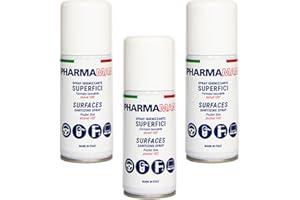Pharmamani KIT 3 PEZZI SPRAY IGIENIZZANTE SUPERFICI da 100 ml. 100% Alcool, Efficacia immediata, Igienizza le Superfici al Contatto, Asciuga rapidamente. Tascabile, Profumo gradevole.
