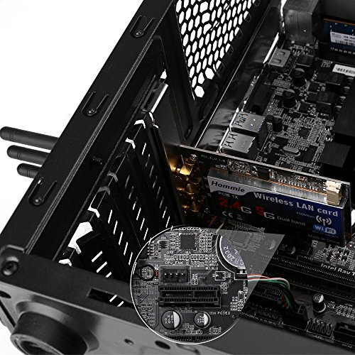 Hommie Tarjeta de Red WiFi  Adaptador PCI Inal  mbrico Express Banda Dual con Velocidad hasta 450Mbps  Internet Tarjeta por Ordenadores  de  Sobremesa