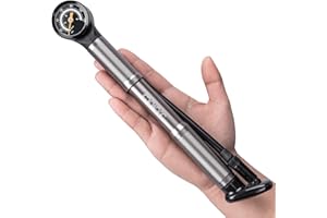 CXWXC Pompe à vélo, haute pression 120 PSI, avec manomètre, pour valves Presta et Schrader