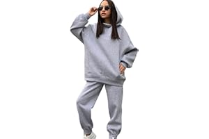 PEUIGNAO Ensemble Jogging Femme Tracksuit Women Set Loungewear Tenue Essemble Jogging Femme Survêtement Sport Femme Grande Taille Sportwear Femme Survêtements Sweat Suit Vêtement Détente Femme Oversize Chaud