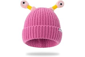 RUVE Winter Parent-Child Cute Glowing Little Monster Knit Hat, Funny Glowing Monster Knitted Winter Beanie Hat