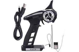 Jadpes Émetteur Flysky, Émetteur-récepteur LED, émetteur de télécommande Radio 2.4G 3CH LED avec Fil Rechargeable récepteur LED pour modèle de véhicule de Bateau de Voiture RC