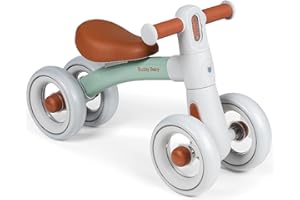 BUDDY BABY Xrider Vélo sans pédales pour enfants à partir de 1 an d'équilibre, jouets pour bébés de 12 à 24 mois, vélo pour bébé avec lumière, cadeau d'anniversaire (vert)