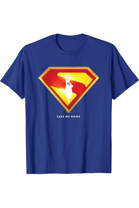 Cotton Division Superman T-Shirt Herren – Logo Print, Blau (Cobalt), Rundhals, 100 % Baumwolle