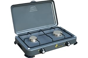 ELETTROFERRO ITALIA FORNELLO A GAS DA CAMPEGGIO GPL E METANO A 2 FUOCHI