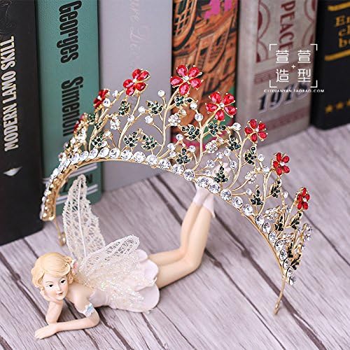 Yu* Women's European Retro Palace Queen Baroque Golden Crown/ Headdress / Bride Wedding Ornament /Tiaras 1 Piece