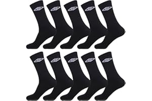 Umbro Chaussette Homme Sport Tissage avec Coussinés - Lot de 10 - Chaussettes Hautes Homme, Tennis, Respirantes