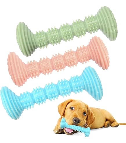 3 Stuks Hondenbal Piepend Speelgoed Duurzaam Huisdier Kauwspeelgoed Ballen Bouncy Rubber Hond Speelgoed Puppy Molaire Tanden Schoonmaakbal voor Kleine Middelgrote Honden