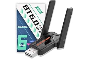 YIKO Dongle Bluetooth 6.0, Clé Bluetooth PC USB Adaptateur Bluetooth Longue Distance/150M, Plug&Play, Faible Latence, for Windows 11/10/8.1