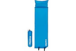 Outtec Autogonflant Matelas de Camping - 186 x 53 x 2,5 cm - Tapis de Camping, Matelas Pneumatique De Camping Auto-Gonflant, Ultra-Léger, Camping pour Randonnée, Voyage, Plage, Vert (Bleu)