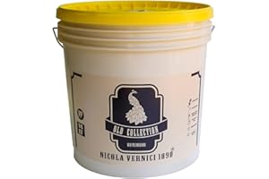NICOLA VERNICI Idropittura Lavabile, Linea Old Collection, Ecologica e Traspirante, Elevata Opacità, Made in Italy, a Base di Acqua, Colore Bianco - Formato 14 lt