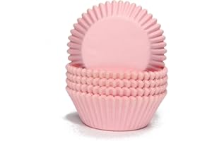 Miss Bakery's House® Moules à muffin en papier - standard - Ø 50 mm x 30 mm - rose bonbon - 75 pièces - à faire cuire ensemble au four - muffins et cupcakes