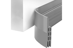 DESDIRA Burlete Puerta Entrada, 5 cm x 100 cm, Gris, Burlete Bajo Puerta Burlete Autoadhesivo de Goma de Silicona, Insonorización, Protección contra el Frío y Sellado