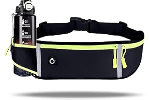 MEIEGOU Running Belt for Phone,Running Bag with Sweatproof Adjustable Elastic Strap,Flip Waist Belt, Key Clip,Running Phone Holder,Money Belt for Workouts,Exercise, Cycling,Walking,Travel & Outdoor Activities