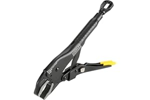 STANLEY FATMAX Mordaza boca curva 250 mm, liberación con una sola mano, acero de alto rendimiento, resistente a la corrosión, mecanismo Trulock, apriete potente, FMHT0-74886