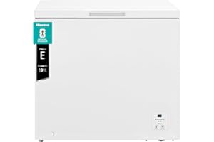 Hisense MCF189E1 Congelatore a pozzetto 191 litri di capacità, Classe energetica E, silenzioso 39 dB, Bianco, dimensioni LxPxA 96,3 cm x 63 cm x 84,7 cm