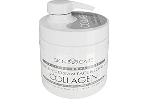 Skin Care Collagen 3-in-1 Moisturizer Face, Neck & Décolleté Cream - Treatment for Crepey Skin, Wrinkles and Sagging - Daily Lotion for All Skin Types (500ml)
