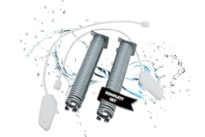 Lichtblau Türfedern Satz für Spülmaschine 754869 Farbcode Schwarz I Reparatursatz mit Seilzügen Nr. 00754869 für Bosch, Siemens, Constructa, Viva I Federnsatz für Geschirrspüler