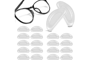 Eyeglass Nose Pads, Anti-Slip Eyeglass Nose Pads, 20 Pairs | Adhesive Silicone Eyeglass Nose Pads for Glasses, Eyeglasses, Sunglasses,(White)