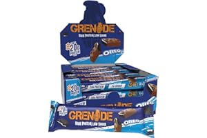 Grenade Barre Hyperprotéinée à Faible Teneur en Glucides - OREO, 12 x 60 g