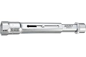 HAZET 2505-2 197.5 mm Hexagon Profile Spark Plug Wrench - Chrome-Plated
