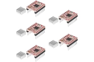 AOICRIE 5PCS A4988 StepStick Stepper Motor Driver Module + Heat Sink for 3D Printer RepRap
