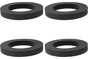 VGOL 4 rondelle piatte in schiuma a ciambella, 92 x 55 x 12 mm, sostituisce PP0034, guarnizione compatibile con Viva 1 1/2 pollici per cassetta WC accoppiata e connessione della pentola