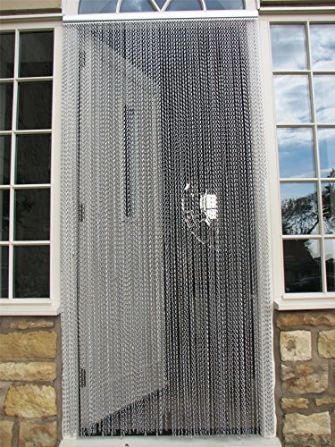Vermatik Premium Aluminium Chain Link Fly Curtain, Insect Door Screen - 10 Year Warranty - 99cm x 210cm