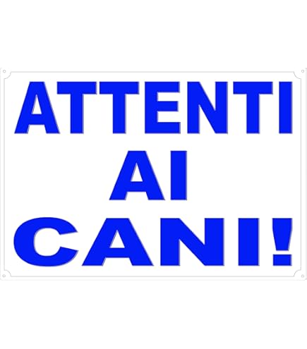 Cartello 'Attenti Al Cane' In Metallo - Targa 15x20 Cm Per Esterni, Personalizzabile - Foto 6