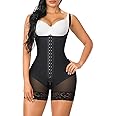 YIANNA Fajas Colombianas Shapewear for Women Tummy Control Bodysuit High Compression Body Shaper Zipper Crotch
