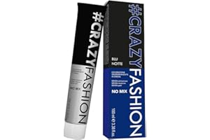 CAPELLO POINT Crazy Fashion, Colorazione Semipermanente in Crema, Senza Ammoniaca, Resorcina e PPD, Durata da 6 a 8 Shampoo, Tinta per Capelli Temporanea, Colore Blu Notte, 100 ml