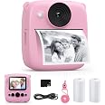 Acquista Fotocamera Per Bambini - Fotocamera A Stampa Istantanea 1080P Schermo Da 2,4 Pollici Videocamera Digitale Per Bambini Con Zoom Digitale 16X, Auto TF Da 32 GB In Italia A Partire Da 39