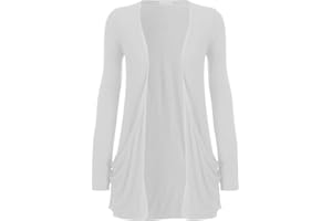 AHR Girls Open Long Sleeve Cardigan with Pocket Boyfriend Style 7-13 Years