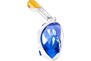 HINATAA Snorkel Mask 180°Full Face, Diving Mask Free Breathing Design Anti-Fogging and Anti-Leak Technology with Adjustable Head Straps for Adult Youth Kids