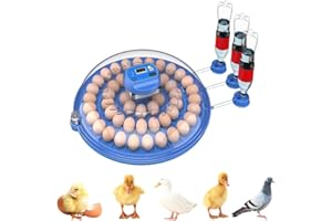 OUYOLAD 52 Eggs Incubator Automatic Incubator with Automatic Egg Turning and Water Adding, Egg Candler, Farm Poultry Egg Incubators for Hatching Chicken Duck Goose Pigeon