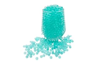 KONFEN Water Beads 20000Pcs Water Gel Soil, Green Water Balls Jelly Crystal Beads Gel Ball Water Absorbing Beads for Vases, 100g 7-8mm Vase Fillers for Home Decorations (Green)