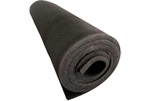 TENDAGGIMANIA Mousse Rembourrage Noir Epaisseur 0,9 Cm Densité 18 - Mousse Polyuréthane Expansive Decouper - Pour Tissus D’ameublement, Expéditions, Colis, Coussin De Chaise- Vente Au Mètre Linéair