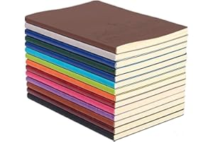 GRT A5 in pelle PU colorato, diario di scrittura Quaderni con soggetto Quaderni A5 Diario di viaggio Set per studenti e blocco note per ufficio, 128 pagine, confezione da 4, diari a colori casuali