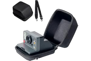 Rieibi Hard Case for Polaroid OneStep 2/OneStep+/Now/Now+ - EVA Cloth Protective Bag for Polaroid One Step 2/One Step+ Plus/Now/Now+ Plus Instant i-Type Camera - Black