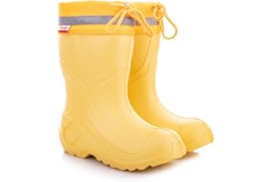 LEMIGO Kalosze dziecięce dla chłopców i dziewczynek buty przeciwdeszczowe z pianki EVA bardzo lekkie 24-37 EU