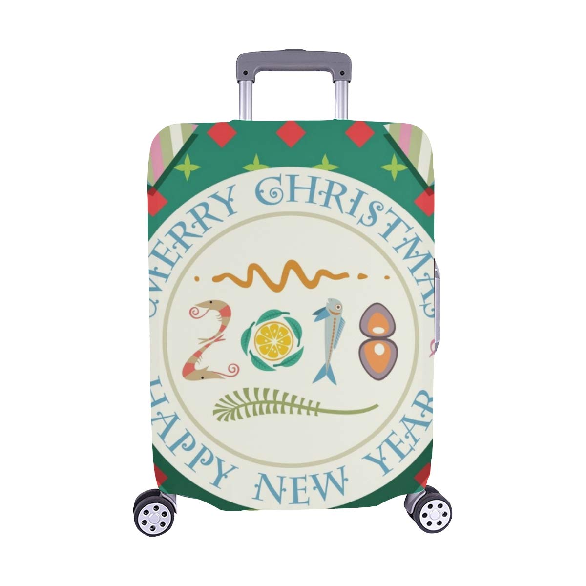 Merry-Weihnachten-EIN-frohes-neues-Jahr-Muster-Spandex-Staubschutz-Trolley-Protector-case-Fall-reisegepck-auf-285-x-205-cm-beschtzer-Koffer