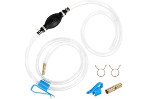 USHOP Bomba Manual de Combustible,Bomba de Agua Manual, Bomba de Sifón con 2 M Mangueras,Diámetro Interno 10 mm con Abrazadera para Manguera,para Gasolina,Agua,Diesel la Transferencia de líquido