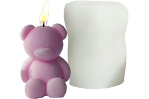 TUXXJZM Moule en silicone en forme d'ours en peluche - Moule à savon - Moule en silicone - Moule à bougie - Moule à gâteau réutilisable - Moule à gâteau pour bonbons et chocolat