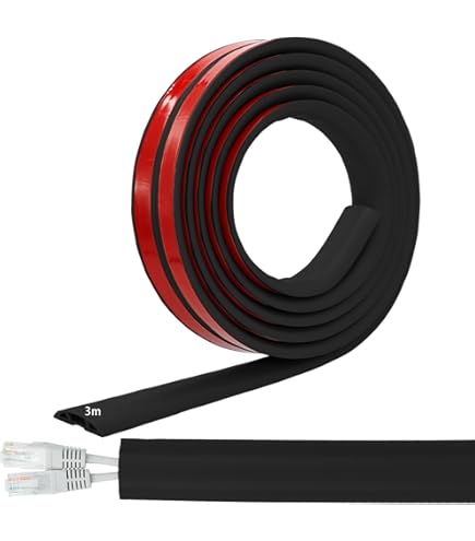 Copricavo Bechoanigel 3M In PVC | Protettore Cavi A Pavimento | Antiscivolo E Facile Da Tagliare