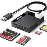 UGREEN SD Card Reader, 4-IN-1 USB 3.0 to SD CF TF MS Card Adapter, 5Gbps High-Speed Camera Memory Cards 4 Cards Reading Simul