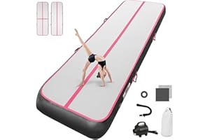 airtrack matte ginnastica artistica 10cm/20cm Spessore 3/ 4M / 5M / 6M tappeto ginnastica Tappetino da Ginnastica Gonfiabile Artistica Materasso Yoga Taekwondo con Pompa elettrica