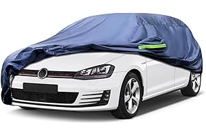 Svnqney Autoabdeckplane 10 Schichten Vollgarage Autoabdeckung Vollgarage Staubdicht Wasserdicht Autohülle Autoplane Car Cover für VW Golf 2003-2023