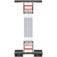 KAILIMENG 3 in 1 Exerciser - Spring Chest Expander, Hand Grip Strengthener, Pedal Pull Rope Band - Home Fitness Equipment with 5 Metal Springs for Finger Abdomen Waist Arm Stretching Slimming Training